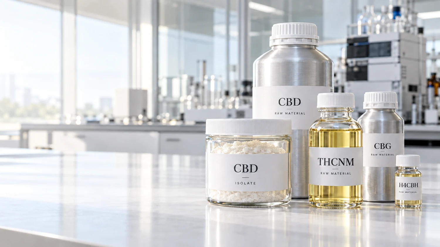 カンナビノイド原料ラインナップ（THCNM・CBD・CBG・CBDV・H4CBH）