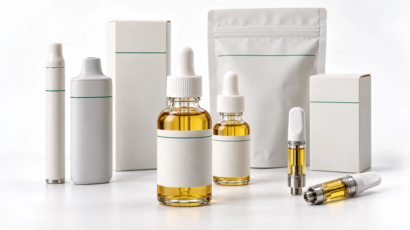 OEM・プライベートブランドの完成品ラインナップ（Vape・ドロッパーボトル・化粧箱）